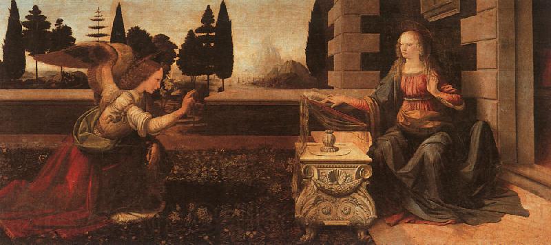  Leonardo  Da Vinci The Annunciation-o France oil painting art